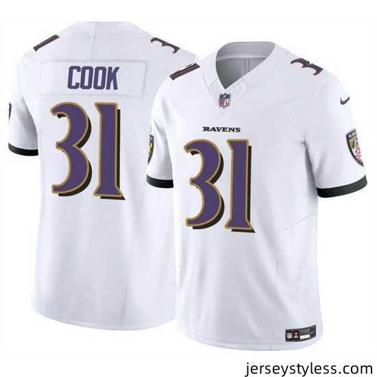Men-Baltimore-Ravens-31-Dalvin-Cook-White-2024-F-U-S-E-Vapor-Limited-Football-Jersey-868877_21759_550X550