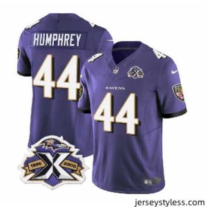 Unique Baltimore Ravens 44 Marlon Humphrey Purple 2023 F.U.S.E With Patch Throwback Vapor Limited Jersey