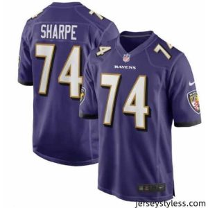 Stylish Baltimore Ravens #74 Shannon Sharpe Purple Vapor Limited Stitched Jersey