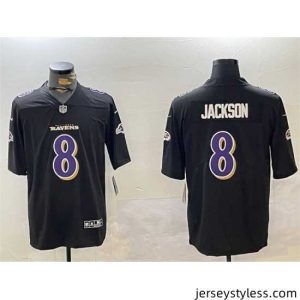 Impressive Baltimore Ravens 8 Lamar Jackson Black Vapor Limited Football Jersey