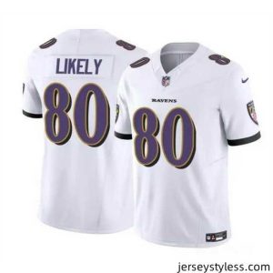 Unique Baltimore Ravens 80 Isaiah Likely White 2023 F.U.S.E  Vapor Limited Football Jersey
