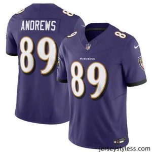 Fantastic Baltimore Ravens 89 Mark Andrews Purple 2023 F.U.S.E Vapor Jersey