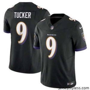Unique Baltimore Ravens 9 Justin Tucker Black 2023 F.U.S.E Vapor Jersey