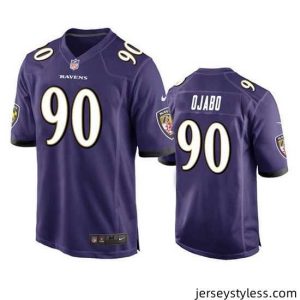 Unique Baltimore Ravens 90 David Ojabo Purple Stitched Game Jersey