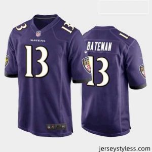 Unique Baltimore Ravens Rashod Bateman Purple White Black 2021 Draft Jersey