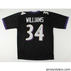 Fantastic Baltimore Ravens Ricky Williams #34 Throwback Stitched Jersey Black