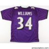 Unique Baltimore Ravens Ricky Williams #34 Throwback Stitched Jersey Purple