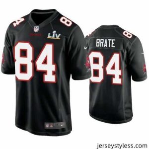 Stylish Cameron Brate Buccaneers Black Super Bowl Lv Game Fashion Jersey