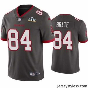 Premium Cameron Brate Buccaneers Pewter Super Bowl Lv Vapor Limited Jersey