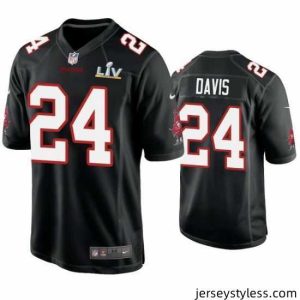 Stylish Carlton Davis Buccaneers Black Super Bowl Lv Game Fashion Jersey