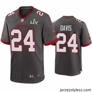 Fantastic Carlton Davis Buccaneers Pewter Super Bowl Lv Game Jersey