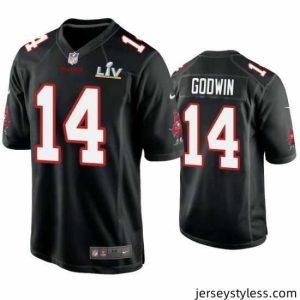 Stylish Chris Godwin Buccaneers Black Super Bowl Lv Game Fashion Jersey