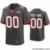 Amazing Custom Buccaneers Pewter Super Bowl Lv Game Jersey