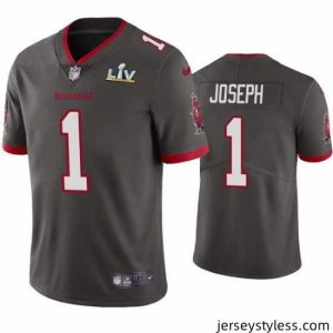 Stylish Greg Joseph Buccaneers Pewter Super Bowl Lv Vapor Limited Jersey