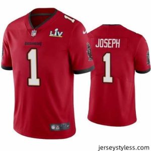 Stylish Greg Joseph Buccaneers Red Super Bowl Lv Vapor Limited Jersey