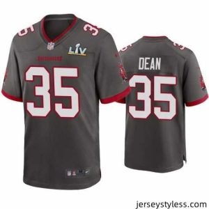 Amazing Jamel Dean Buccaneers Pewter Super Bowl Lv Game Jersey