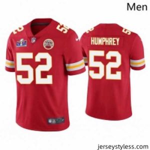 Stunning Kansas City Chiefs 52 Creed Humphrey Red Vapor Untouchable Limited Stitched Football 2024 Super Bowl LVIII Jersey