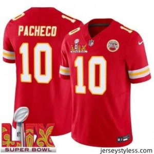 Unique Kansas City Chiefs Isiah Pacheco #10 Red 2024 2025 Super Bowl LIX F.U.S.E Stitched Jersey