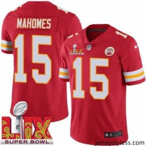 Unique Kansas City Chiefs Patrick Mahomes #15 Red 2024 2025 Super Bowl LIX F.U.S.E Stitched Jersey
