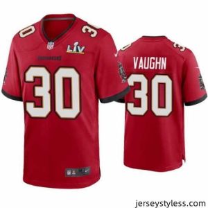 Stylish Ke'Shawn Vaughn Buccaneers Red Super Bowl Lv Game Jersey