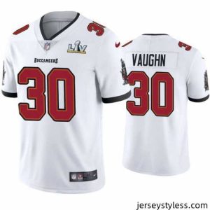 Fantastic Ke'Shawn Vaughn Buccaneers White Super Bowl Lv Vapor Limited Jersey