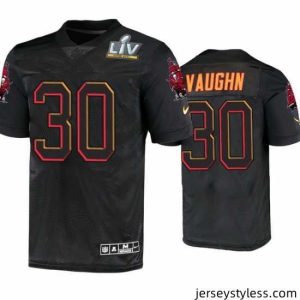 Gorgeous Ke'Shawn Vaughn Tampa Bay Buccaneers Black Super Bowl Lv Jersey