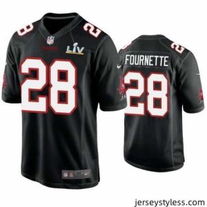 Gorgeous Leonard Fournette Buccaneers Black Super Bowl Lv Game Fashion Jersey