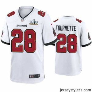 Stylish Leonard Fournette Buccaneers White Super Bowl Lv Game Jersey