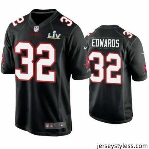 Unique Mike Edwards Buccaneers Black Super Bowl Lv Game Fashion Jersey
