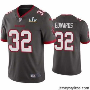 Amazing Mike Edwards Buccaneers Pewter Super Bowl Lv Vapor Limited Jersey
