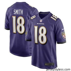 Fantastic Nike Baltimore Ravens 18 Roquan Smith Purple Vapor Limited Jersey