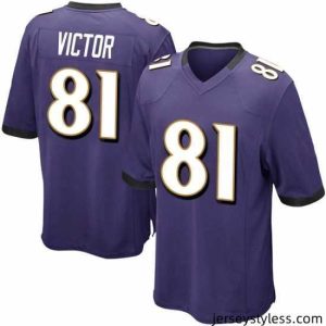 Stunning Nike Baltimore Ravens BinjiVictor #81 Purple Vapor Limited Jersey
