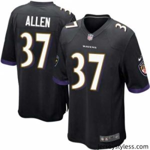 Fantastic Nike Javorius Allen Baltimore Ravens Game Black Alternate Jersey