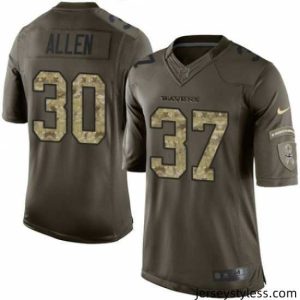 Amazing Nike Javorius Allen Baltimore Ravens Limited Green Salute to Service Jersey