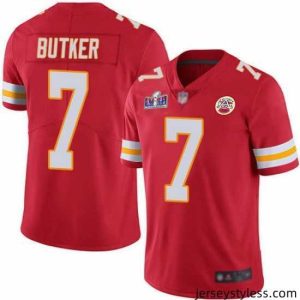 Fantastic Nike Kansas City Chiefs 7 Harrison Butker Red Team Color Bound Stitched NFL Vapor Untouchable Limited 2024 Super Bowl LVIII Jersey