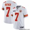 Gorgeous Nike Kansas City Chiefs 7 Harrison Butker White Bound Stitched NFL Vapor Untouchable Limited 2024 Super Bowl LVIII Jersey
