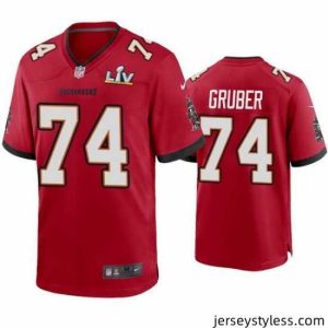 Stunning Paul Gruber Buccaneers Red Super Bowl Lv Game Jersey