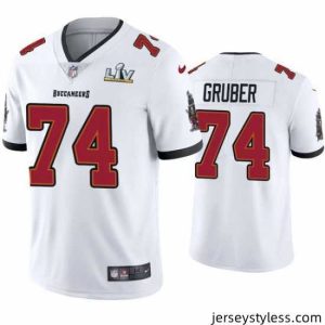 Gorgeous Paul Gruber Buccaneers White Super Bowl Lv Vapor Limited Jersey