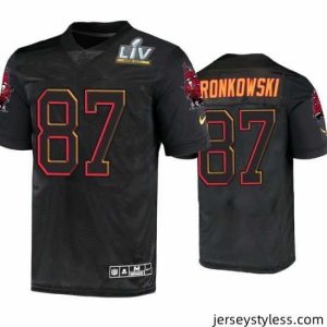 Amazing Rob Gronkowski Tampa Bay Buccaneers Black Super Bowl Lv Jersey
