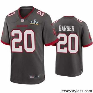 Fantastic Ronde Barber Buccaneers Pewter Super Bowl Lv Game Jersey