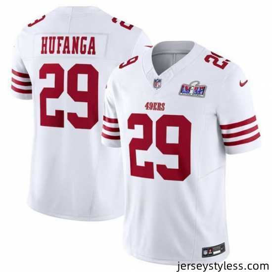 Men-San-Francisco-49ers-29-Talanoa-Hufanga-White-2023-F-U-S-E-With-John-Madden-Patch-Vapor-Limited-Stitched-Football-2024-Super-Bowl-LVIII-Jersey-865484_23759_550X550