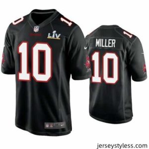 Stylish Scotty Miller Buccaneers Black Super Bowl Lv Game Fashion Jersey