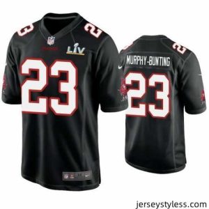 Unique Sean Murphy Bunting Buccaneers Black Super Bowl Lv Game Fashion Jersey