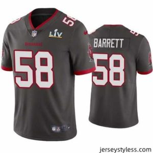Stunning Shaquil Barrett Buccaneers Pewter Super Bowl Lv Vapor Limited Jersey