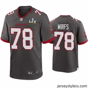 Gorgeous Tristan Wirfs Buccaneers Pewter Super Bowl Lv Game Jersey