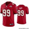 Premium Warren Sapp Buccaneers Red Super Bowl Lv Vapor Limited Jersey