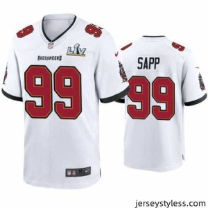 Stylish Warren Sapp Buccaneers White Super Bowl Lv Game Jersey
