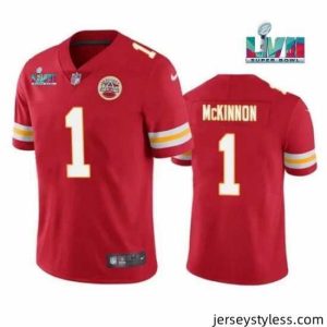 Gorgeous Toddler Kansas City Chiefs 1 Jerick McKinnon Red Super Bowl LVII Patch Vapor Untouchable Limited Stitched Jersey
