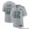 Unique Toddler Philadelphia Eagles 62 Jason Kelce Grey Super Bowl LVII Patch Atmosphere Fashion Stitched Game Jersey