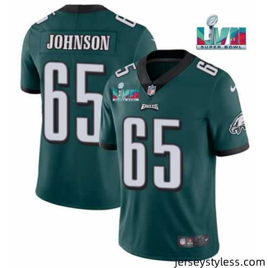 Men-Women-Youth-Toddler-Philadelphia-Eagles-65-Lane-Johnson-Green-Super-Bowl-LVII-Patch-Vapor-Untouchable-Limited-Stitched-Jersey-839203_23540_550X550